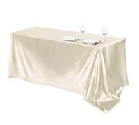 Kueohse Mantel de Escena de Boda para Banquete de Hotel de Alta Gama, Mantel Rectangular de SatéN Brillante de Color SóLido, Mantel Ding de Color