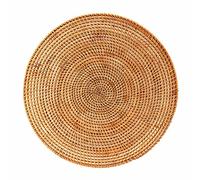 Kueohse Manteles Individuales Tejidos de RatáN, Manteles Redondos, Mantel Individual Antideslizante Resistente al,Placemat de Mimbre, Soportes para Platos Calientes