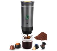 Kueohse Máquina de Café Portátil, Máquina de Café Espresso Eléctrica, Máquina de Cápsulas, Compatible para Acampar, Automóvil, Viajes