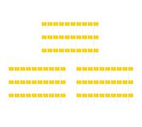Kueohse Marcado Marcador para Césped Paquete 90, Pequeñas PVC, Marcado Césped, Jardín, Encuesta, Amarillo