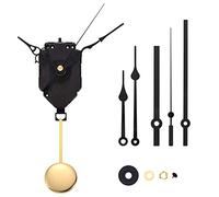 Kueohse Mecanismo de Movimiento de Reloj de PéNdulo de Bricolaje con 3 Pares de Diferentes Manos Eje de ReparacióN de Cuarzo Kit de Reloj de Pared Reemplazo de Piezas