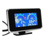Kueohse Medidor de PresióN de Aceite Digital LCD para AutomóVil Sensor de Pantalla Digital Panel de Instrumentos VoltíMetro Medidor de Temperatura del Agua 4 en 1