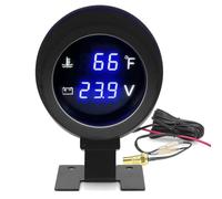 Kueohse Medidor de Temperatura y Voltaje del Agua 2 en 1 - Pantalla LED Digital para Vehículos de 12 V/24 V