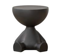 Kueohse Mesita de noche, mesa de sofá, mesa auxiliar, estante de almacenamiento, mini mesa portátil, mesa de café, color negro