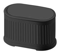 Kueohse Mini de Basura con Tapa, de Basura PequeñO para Cocina de 4L, de Basura para Encimera, Mini de Basura de Acero Inoxidable Negro