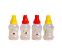 Kueohse Mini de Ketchup para Accesorios de Cajas Bento, Mini de Condimentos, de Plástico, Contenedores de Ketchup Vacíos