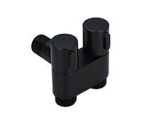 Kueohse Mini Grifo Multifuncional de Latón con 1 Entrada y 2 Cavidades, Lavadora de Control Dual, Grifo Cromado para Lavadora e Inodoro C