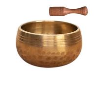 Kueohse Mini Juego de Tibetanos de 4 cm. Cuenco de Sonido de Metal Hecho A Mano en Nepal para Meditación y Yoga.