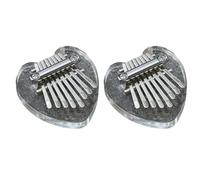 Kueohse Mini Kalimba de 8 Teclas, Instrumento de Piano de Dedo Kalimba de Cristal Transparente Arcoíris, Amor