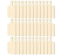 Kueohse Mini Tabla de Cortar de Madera de 36 Piezas con Manejar Mini de Artesanales de Madera Sin Terminar Tabla de Cortar en de