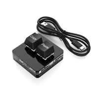 Kueohse Mini Teclado Personalizado Teclado Macro OSU RGB de 2 Teclas Teclado MecáNico Programable para Trabajar en Juegos, Negro Tipo B