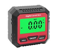 Kueohse Mini Transportador Digital Electrónico de 90 Grados con Caja de Bisel Universal, Inclinómetro, Comprobador, Herramienta de Medición, Rojo y Negro