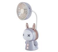 Kueohse Mini Ventilador Portátil de con Luz, Recargable por USB, Plegable, Pequeño, para Mesa, Estudio, Lámpara de Escritorio C