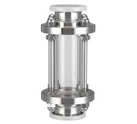 Kueohse Mirilla de Caudal de Triple Abrazadera de 1,5 Pulgadas, Compatible con Tubos de 38 mm de Diámetro Exterior, de Acero Inoxidable 304, Recta.
