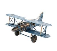 Kueohse Modelo de Avión Decoración Biplano Vintage Decoraciones para el Hogar Hechas A Mano Decoración de Escritorio Decoración de Escritorio Aviones