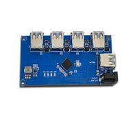 Kueohse Módulo Concentrador USB 3.1 VL817 de 1 A 4 Puertos. Módulo de Expansión USB.