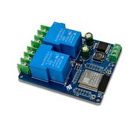 Kueohse Módulo de Relé WiFi de 2 Canales 30A -32E Módulo de Placa de Desarrollo para Control Inalámbrico de Hogar Inteligente DC7-28/5V