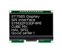 Kueohse Módulo LCD Cog LCD12864-06D de 128 X 64 Puntos, Controlador ST7565 con Interfaz SPI de Fuente China, Color Negro