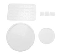 Kueohse Molde de Juego de Runas, Molde de Resina de Runas de AdivinacióN, Molde de Silicona de BrúJula de Runas, Molde de Bandeja de Posavasos de Runas, Molde de Dados de Runas DND