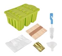 Kueohse Molde de Paletas de Silicona, Fabricante de Moldes de Paletas Congeladas para Helados de Paletas de Bricolaje, con Bolsas de Paletas de Palos de Paletas de 50 Piezas