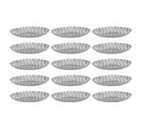 Kueohse Molde de Pastel de Frutas de 15 Piezas para Cocina, Postre, Queso FrancéS, Borde Acanalado, Forma de PequeñO, Molde de Pastel Duradero