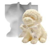 Kueohse Molde Grande para Velas de Peluche, Molde de Silicona para Perro, para JabóN, de Soja, Resina Epoxi, Manualidades, Adornos para Cenas y Fiestas