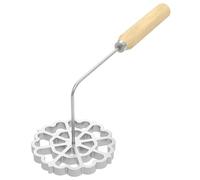 Kueohse Molde para Bunuelos con Manejar de Madera, Molde para Hacer Galletas de Bunuelos de Aluminio, Juego de Hierro para Timbal con Rosetas Desmontables