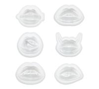 Kueohse Moldes de Resina, 6 Moldes de Silicona Epoxi de Labios 3D para Manualidades de FundicióN de Resina, FabricacióN de Llaveros, Colgantes, DecoracióN de Adornos.