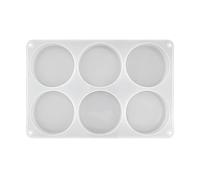 Kueohse Moldes de Resina para Posavasos, Moldes de Silicona para Posavasos Redondos Profundos de 6 Cavidades, Molde para Posavasos de Resina Epoxi, Posavasos DIY, Regalos de Arte de Resina
