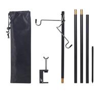 Kueohse Montaje de Soporte de LáMpara de Linterna de Camping Desmontable Gancho de Almacenamiento PortáTil Mesa de Tienda Soporte de Luz Colgante Juego de Soporte de FijacióN