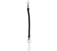 Kueohse Mosquetón negro tornillos cable espiral correa cuerda