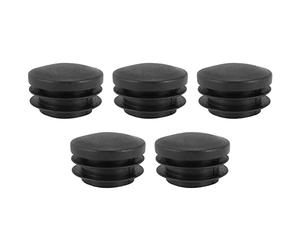 Kueohse Negro Diapasón De Plástico De 35 Mm De Diámetro Tapas De Extremo Redondo Inserto De Tubo 5 Pzas