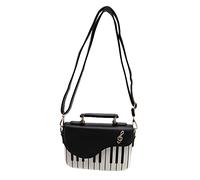 Kueohse Negro Moda Hit-Color Piano Impresión Bolso Suesse fresco viento hombro Diagonal portátil pequeño bolso