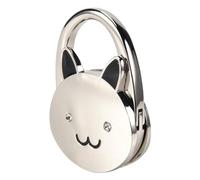 Kueohse negro plegable tono plata bolso gancho antideslizante base de goma