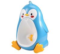 Kueohse Niño Orinal Inodoro Formación Pingüino Niños Pie Vertical Urinario Rosa eln Infant Niño de la Pared Montado Azul