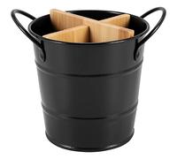 Kueohse Organizador de Cubiertos de Cocina Soporte de Cuchillo Soporte de Almacenamiento Cuchara Separada Tenedor Palillos Utensilios de Cocina Cubo de Herramientas de Cocina Negro