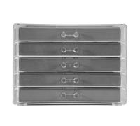 Kueohse Organizador de Joyas con 5 Cajones Joyero de AcríLico Transparente Regalo Soporte de ExhibicióN de Aretes de Terciopelo Apilable