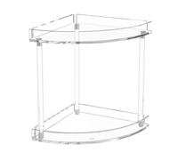 Kueohse Organizador de Mostrador de BañO de AcríLico de 2 Niveles, Organizador de Esquina de Encimera de BañO Transparente, Bandejas de Tocador de Estante de Almacenamiento de Esquina