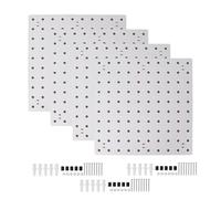 Kueohse Organizador de Pared de Tablero Perforado de 4 Piezas, Tablero Perforado para Colgar en la Pared, Tablero Perforado para Sala de Manualidades, Garaje, Cocina, Sala de Estar