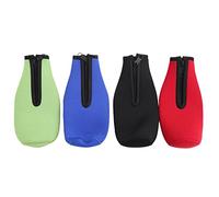 Kueohse Pack de 4 fundas aislantes para de cerveza, con de cremallera, fundas de neopreno