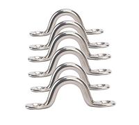 Kueohse Pack de 6 Acero Inoxidable Bimini Top CojíN del Ojo, Correas de los Ojos, Amarre, Kayak Cubierta Loops, Amarre de Anchor Point, Lazo del Lacayo para Aparejo de Canoa Kayak