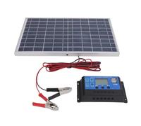 Kueohse Panel Solar Policristalino de 10 W y 12 V, Resistente Al Agua IP65, Portátil, 30 A, Controlador de Carga Solar Combinado para Exteriores.