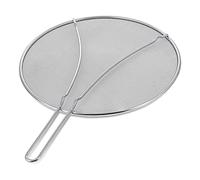 Kueohse Pantalla Antisalpicaduras de Fina de Acero Inoxidable de 13 Pulgadas con Pies de Descanso Cubierta de Red para PrevencióN de Derrames de Aceite en la Cocina