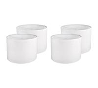 Kueohse Pantalla de Tambor de 4 Piezas, Pantallas de LáMpara para LáMpara de Mesa, LáMpara de Pie, Pantallas de LáMpara Blancas, Pantallas de Repuesto de FáCil Montaje