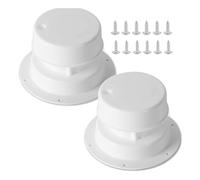 Kueohse Paquete 2 Kits Cubiertas Ventilación Techo para Vehículos Recreativos y Tapas Ventilación con Tornillos Cubierta Ventilación Techo Remolques Vehículos Recreativos, Color