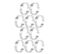 Kueohse Paquete de 10 Anillos Circulares para Tartas de 12 cm con Agujeros, de Acero Inoxidable, para Tartas, Quiches, Pasteles, Mousse, Moldes para Hornear en la Cocina.