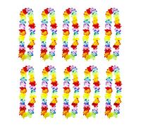 Kueohse Paquete de 10 de Flores Hawaianas Leis Cadena de Flores Tropicales una Su Playa, Piscina y CóCtel