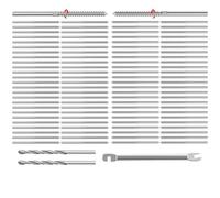 Kueohse Paquete de 100 Tornillos de Acero Inoxidable T316 de 1/8 Pulgadas con Rosca para Diestros e Zurdos para Poste de Madera de Kit de Barandilla de Cable de Acero