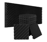 Kueohse Paquete de 12 Paneles de Espuma Insonorizantes para, Paneles Acústicos Estilo Barra de 12 X 12 X 2 Pulgadas para Estudios en Casa