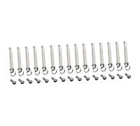 Kueohse Paquete de 15 accesorios de abanico, tuercas, abanicos plegables, abanicos completos, remaches, manualidades, remaches, abanico de papel plegable